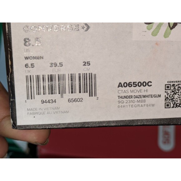 Converse Chuck Taylor All Star Move Platform Hi Top Thunder Daze, Gum Size 8 - Picture 11 of 12